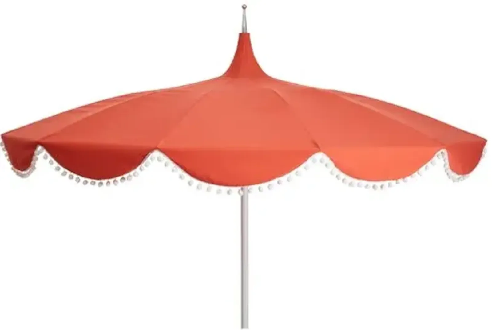 Dani Pom-Pom Patio Umbrella - Melon - Orange