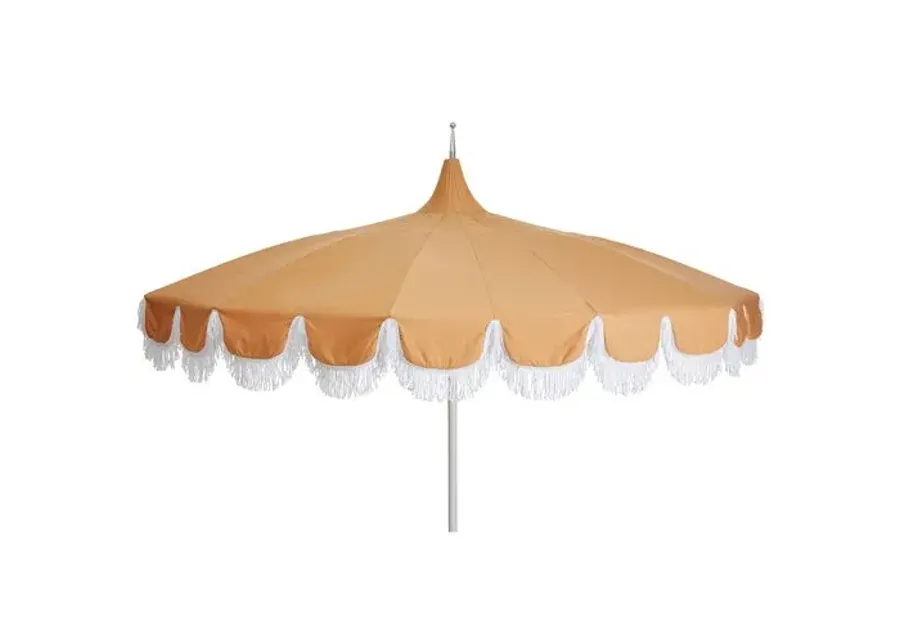 Aya Fringe Patio Umbrella - Wheat - Beige