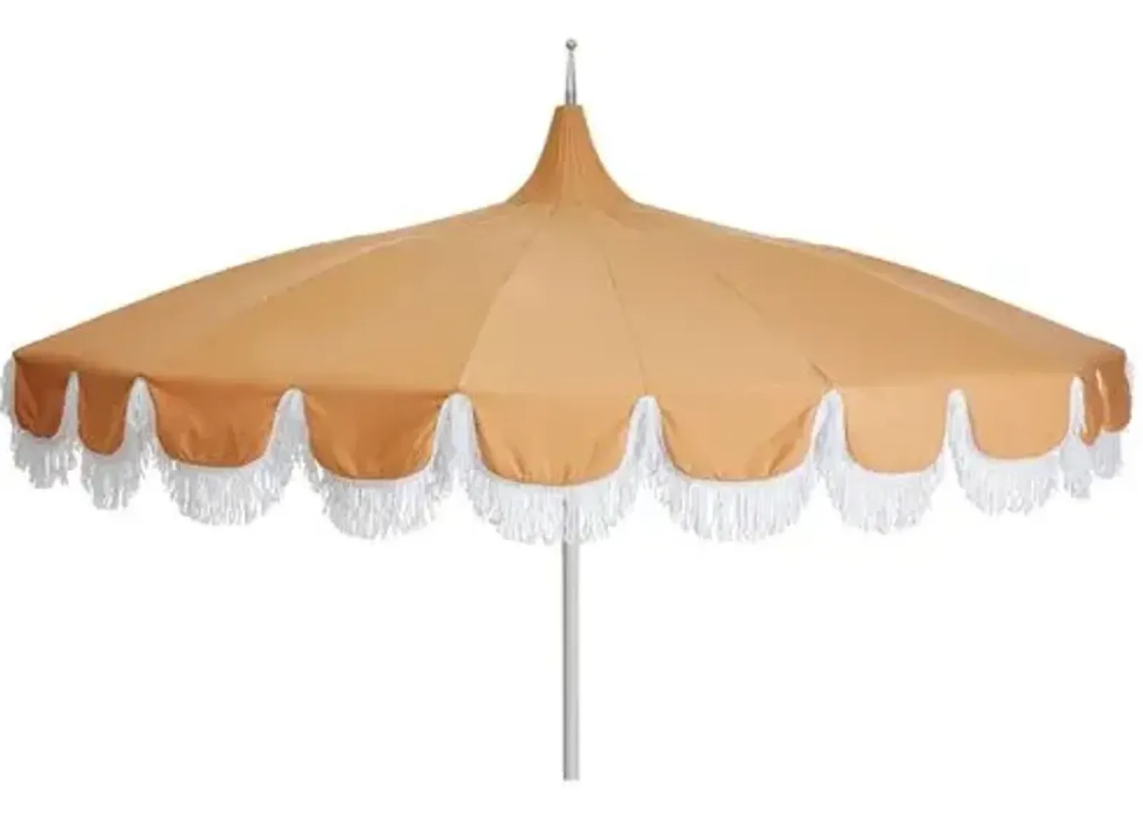 Aya Fringe Patio Umbrella - Wheat - Beige