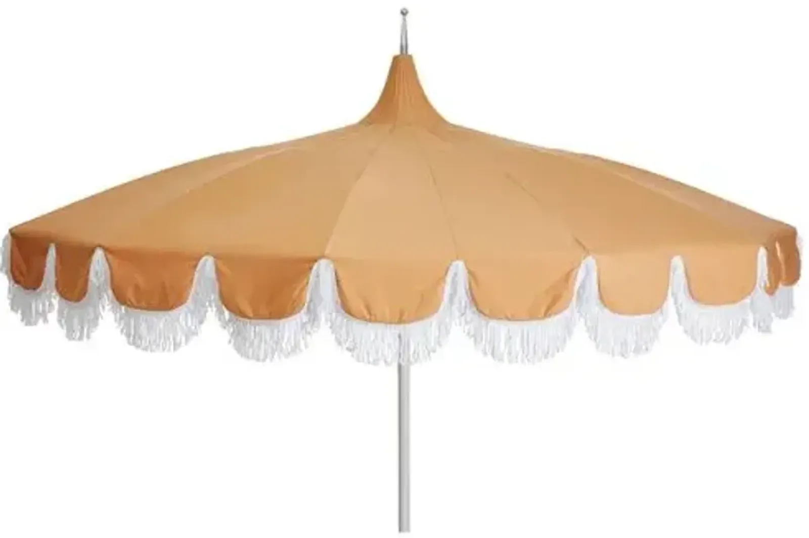 Aya Fringe Patio Umbrella - Wheat - Beige