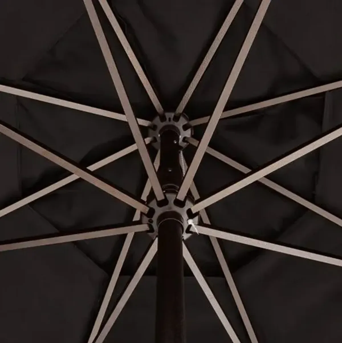 Phoebe Scallop-Edge Patio Umbrella - Sunbrella - Black