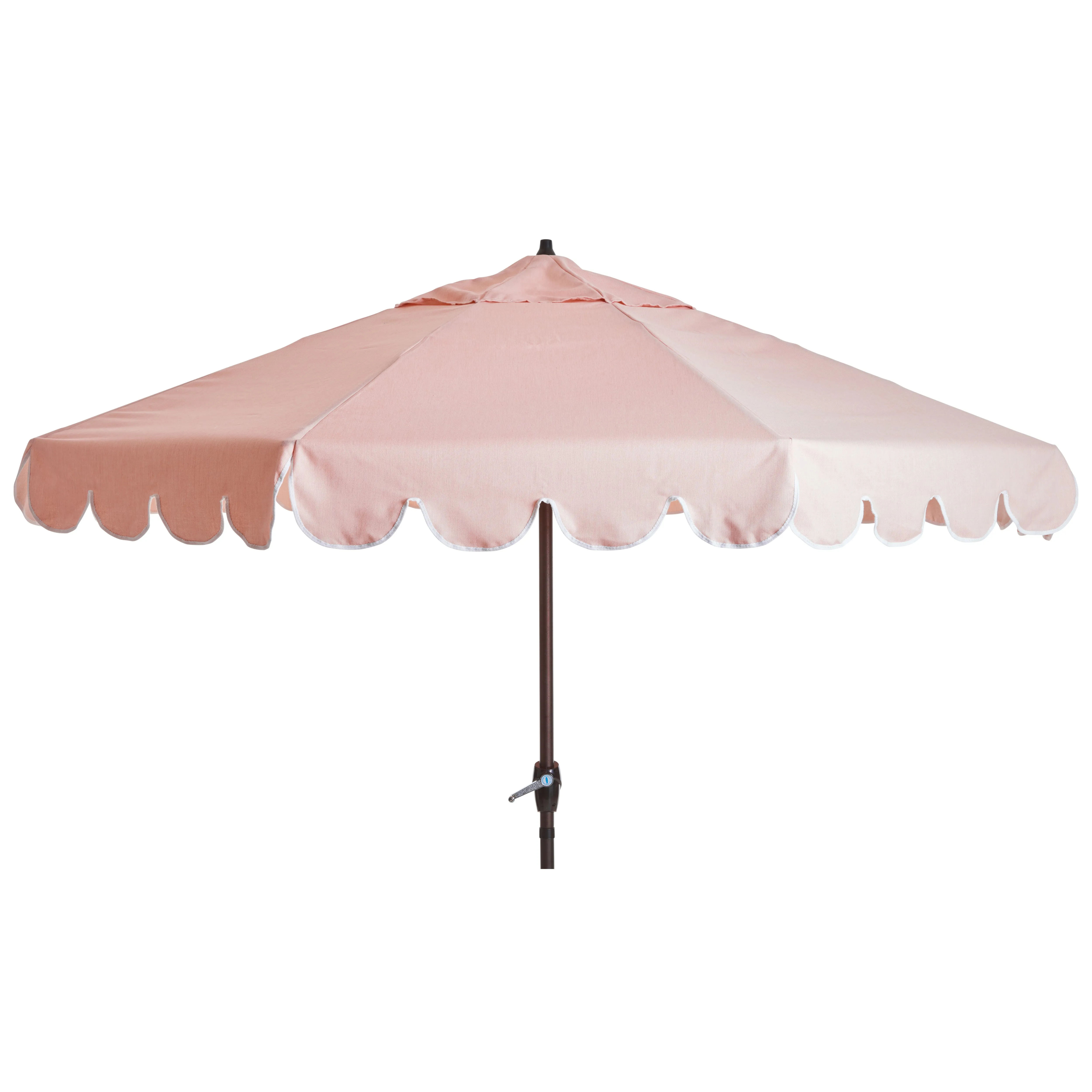 Phoebe Scallop-Edge Patio Umbrella - Blush Pink