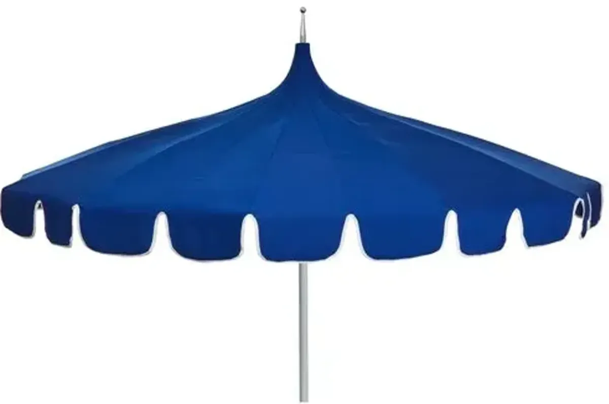 Aya Patio Umbrella - Blue/White