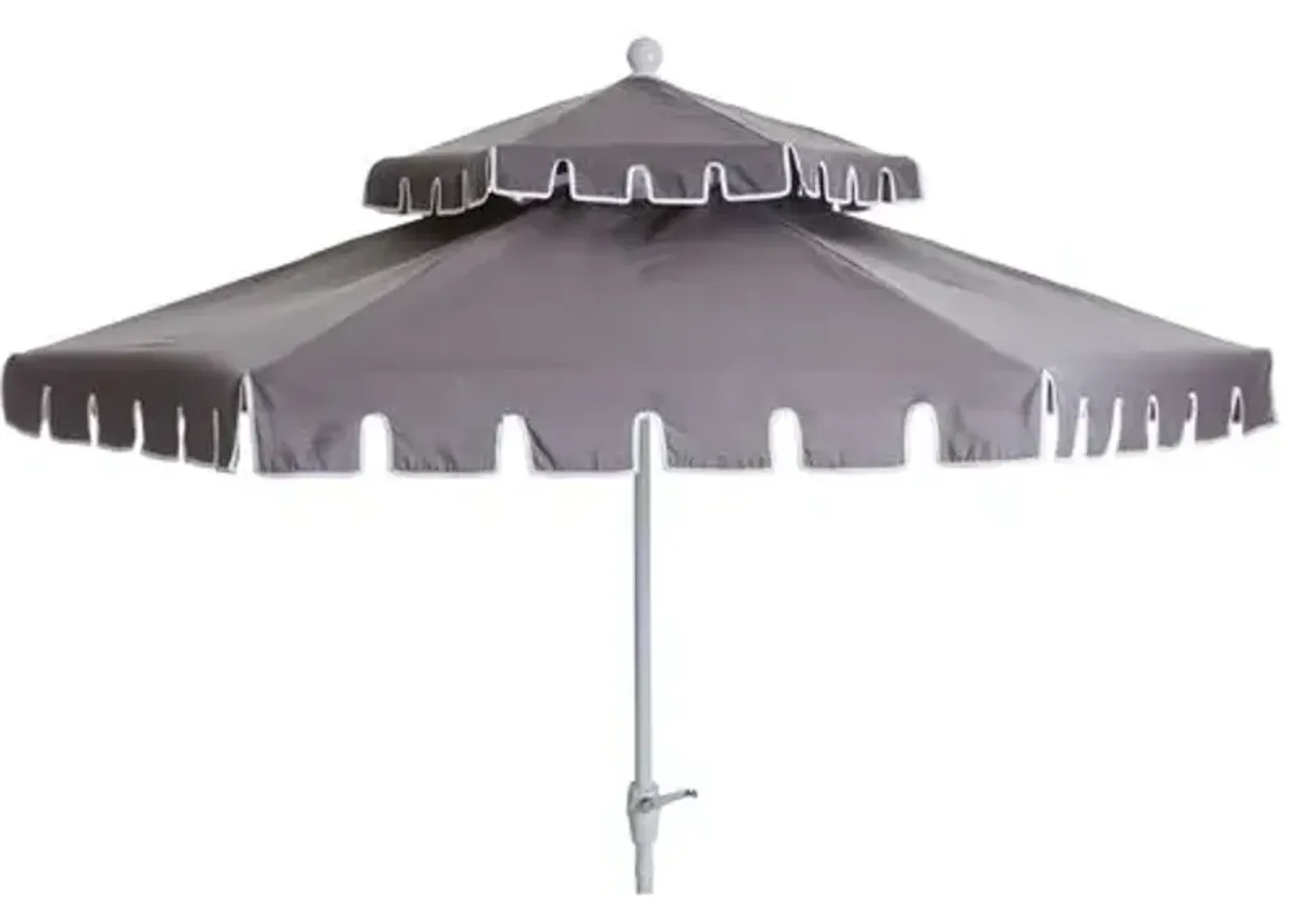 Poppy Two-Tier Patio Umbrella - Gray