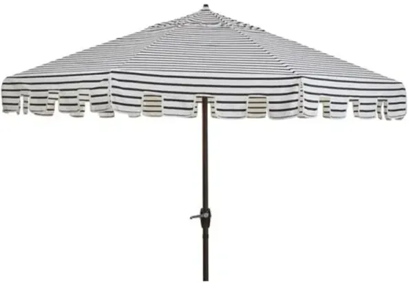 Poppy Patio Umbrella - Sunbrella Stripe - Blue