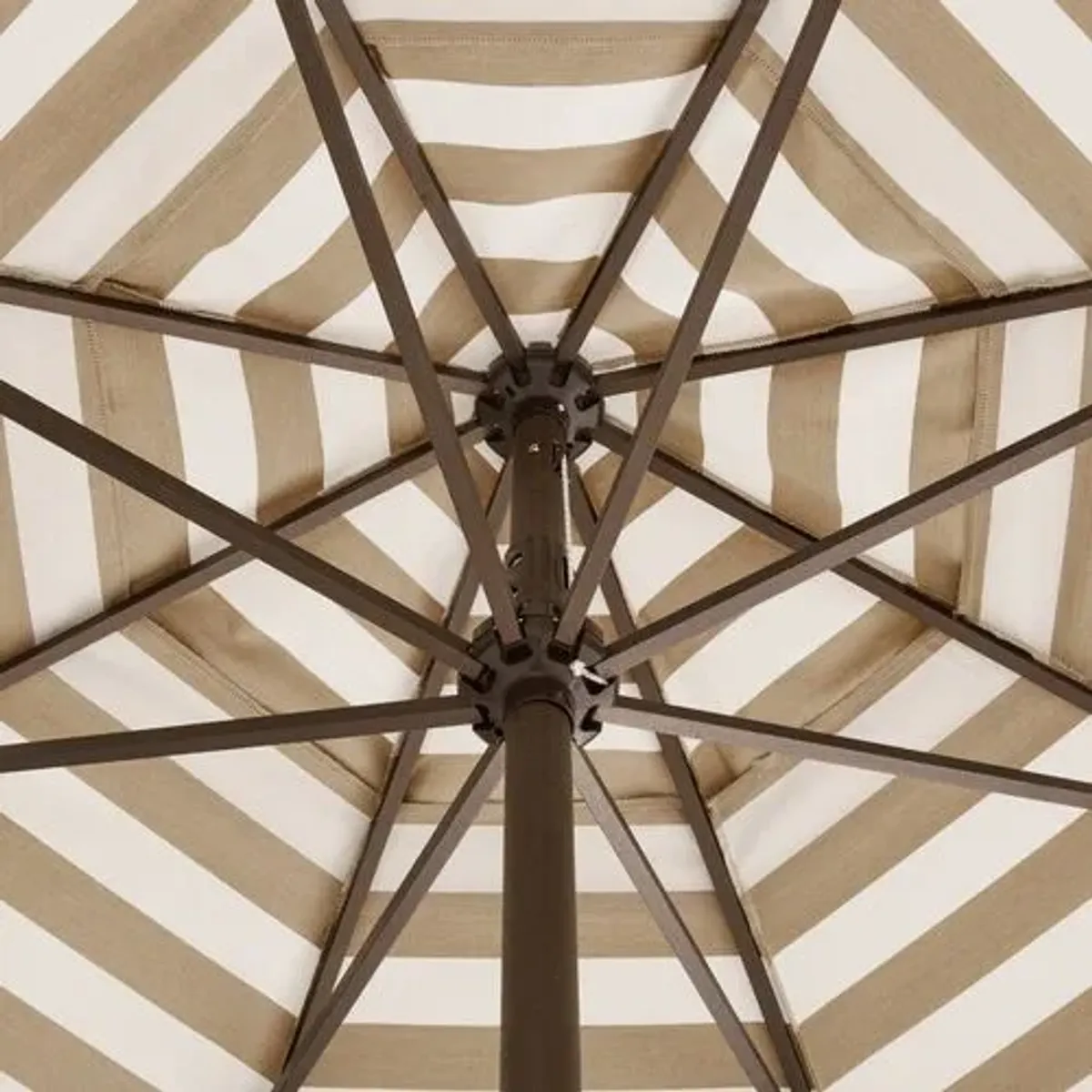Poppy Patio Umbrella - Sunbrella Stripe - Beige