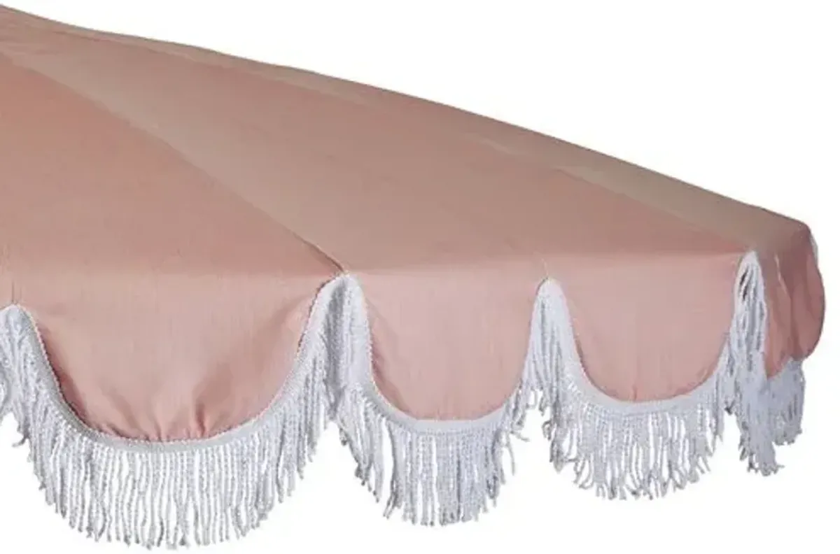 Aya Fringe Patio Umbrella - Blush Pink