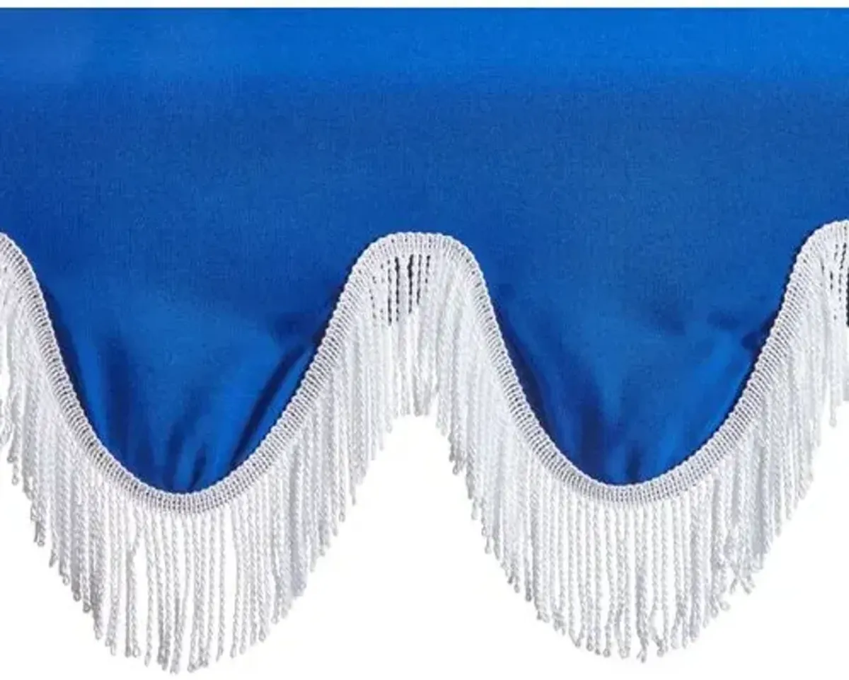 Daiana Two-Tier Fringe Patio Umbrella - Blue