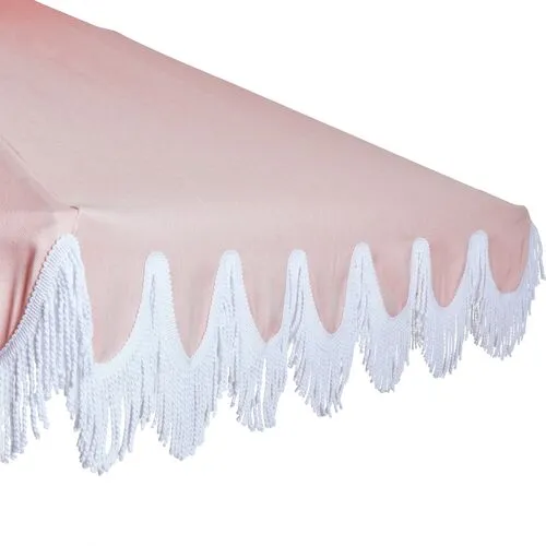 Daiana Two-Tier Fringe Patio Umbrella - Light Pink