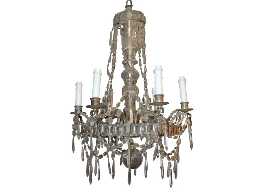 French Deco Bagues Chandelier - C. 1920 - Something Vintage - Silver