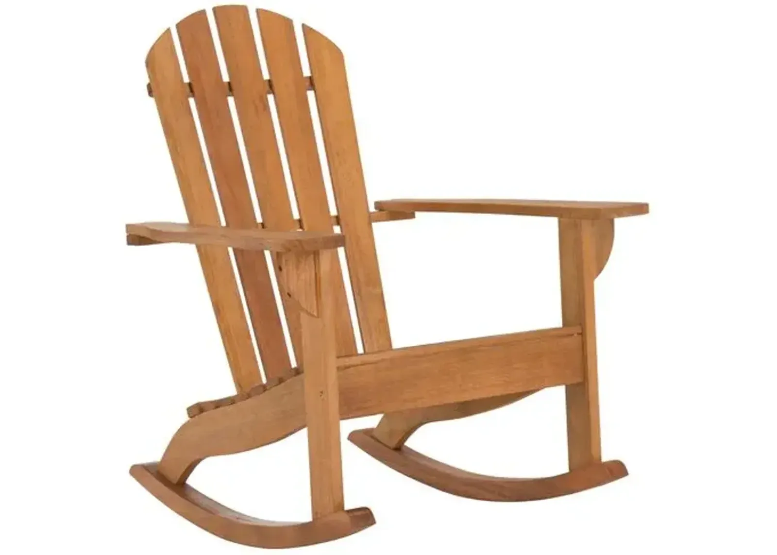 Bria Outdoor Adirondack Rocking Chair - Natural - Brown