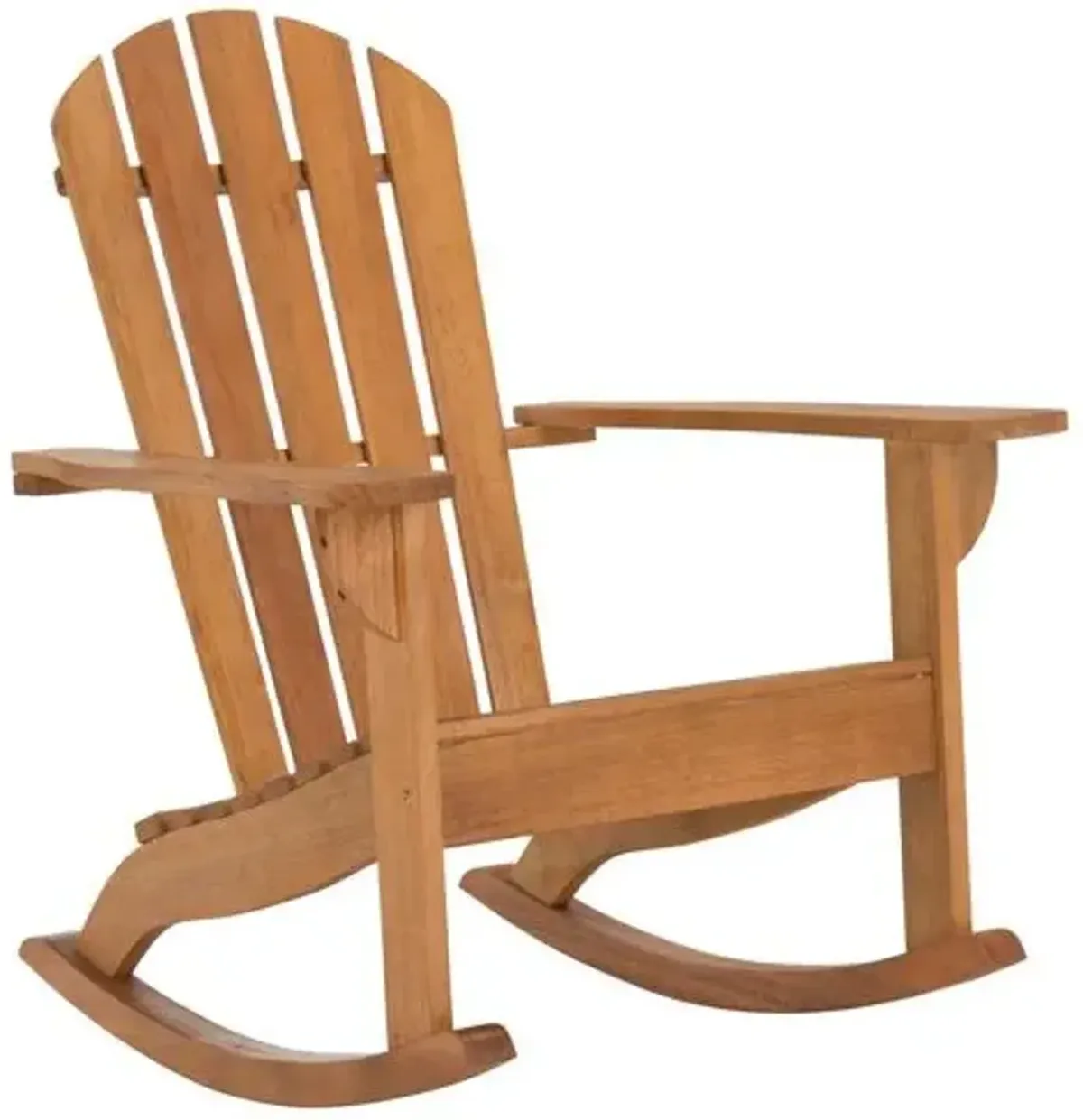 Bria Outdoor Adirondack Rocking Chair - Natural - Brown