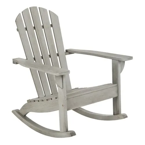 Bria Outdoor Adirondack Rocking Chair - Gray