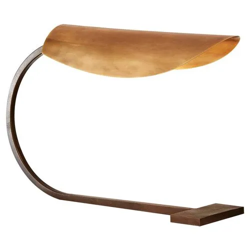 Visual Comfort - Lola Desk Lamp - Aged Iron - Gold