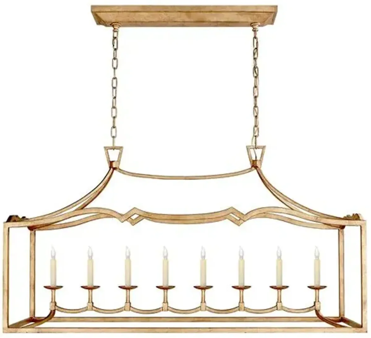 Visual Comfort - Darlana Linear Pendant - Gilded Iron - Gold