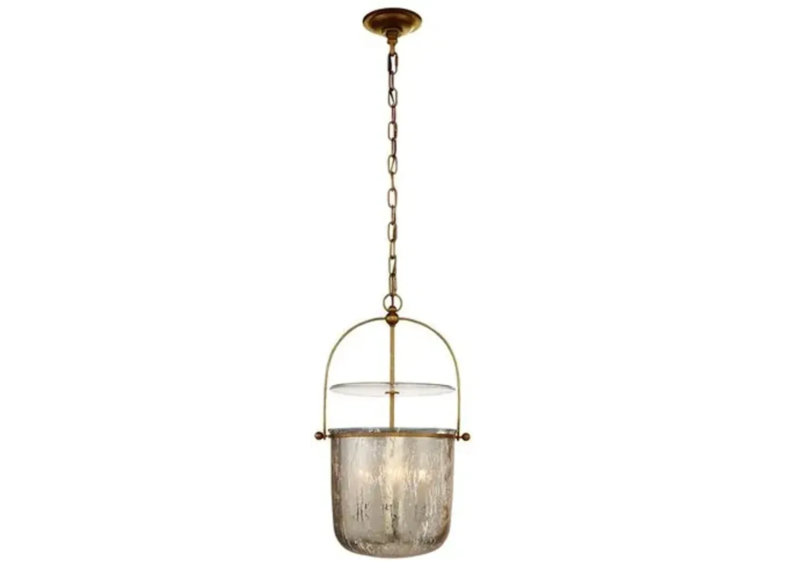 Visual Comfort - Lorford Small Smoke Bell Pendant - Gilded Iron - Gold