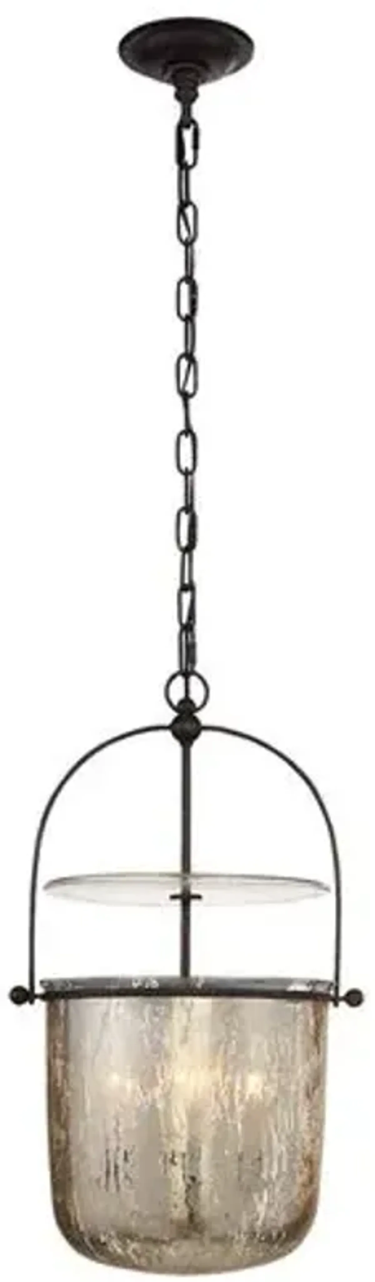 Visual Comfort - Lorford Small Smoke Bell Pendant - Aged Iron - Black