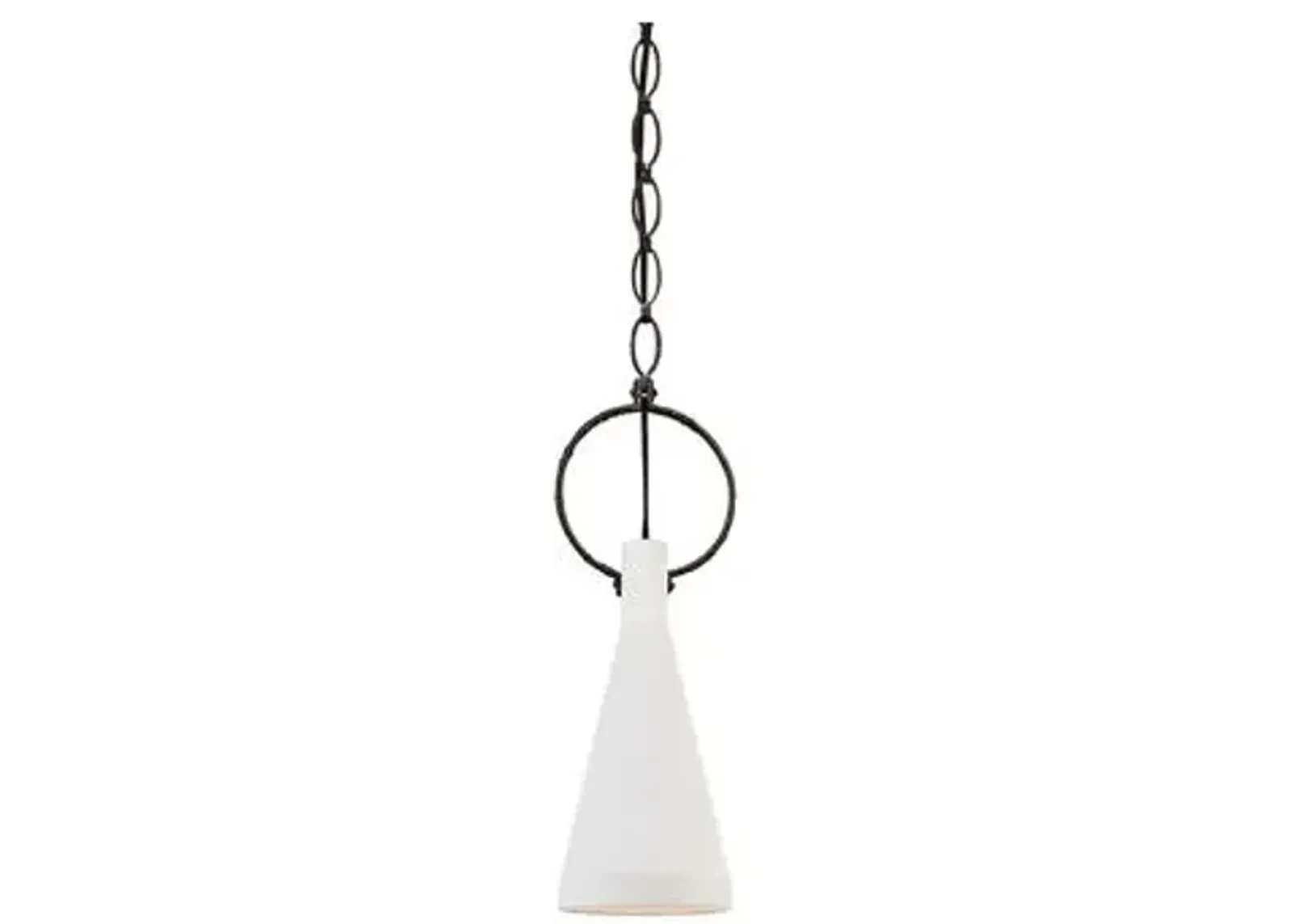 Visual Comfort - Limoges Small Pendant - Plaster White