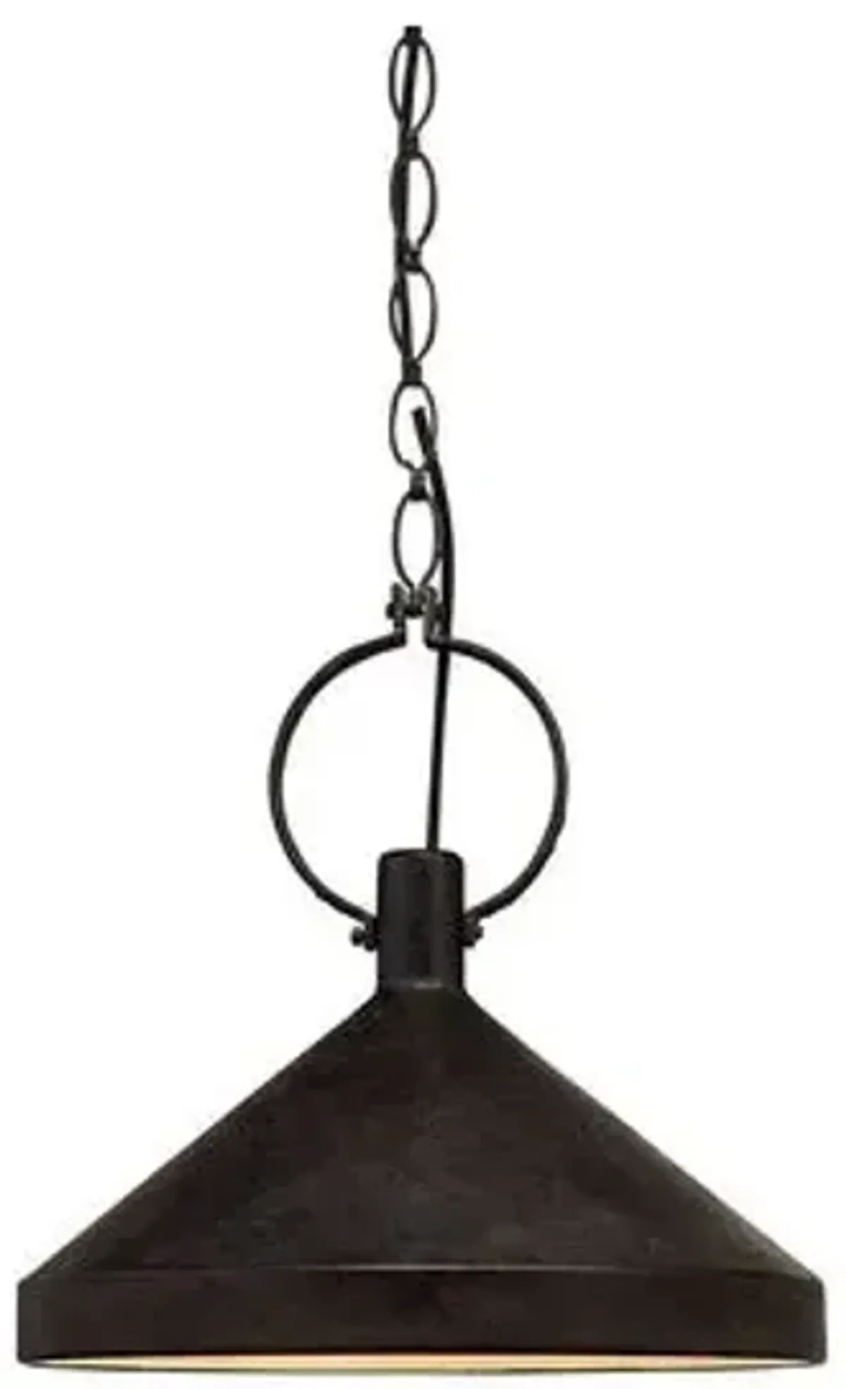 Visual Comfort - Limoges Large Pendant - Aged Iron - Black