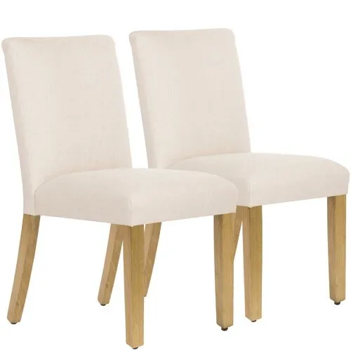 Set of 2 Shannon Side Chairs - Handcrafted - Beige