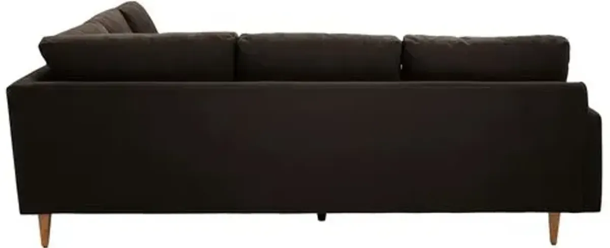 Onslow Velvet Sectional - Brown