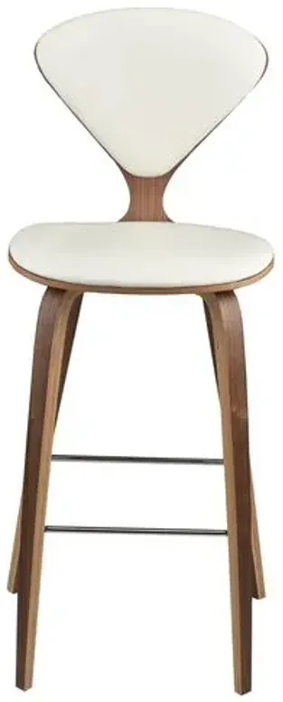 Satine Barstool - White Leather