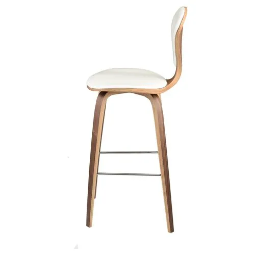 Satine Barstool - White Leather