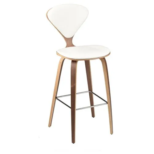 Satine Barstool - White Leather