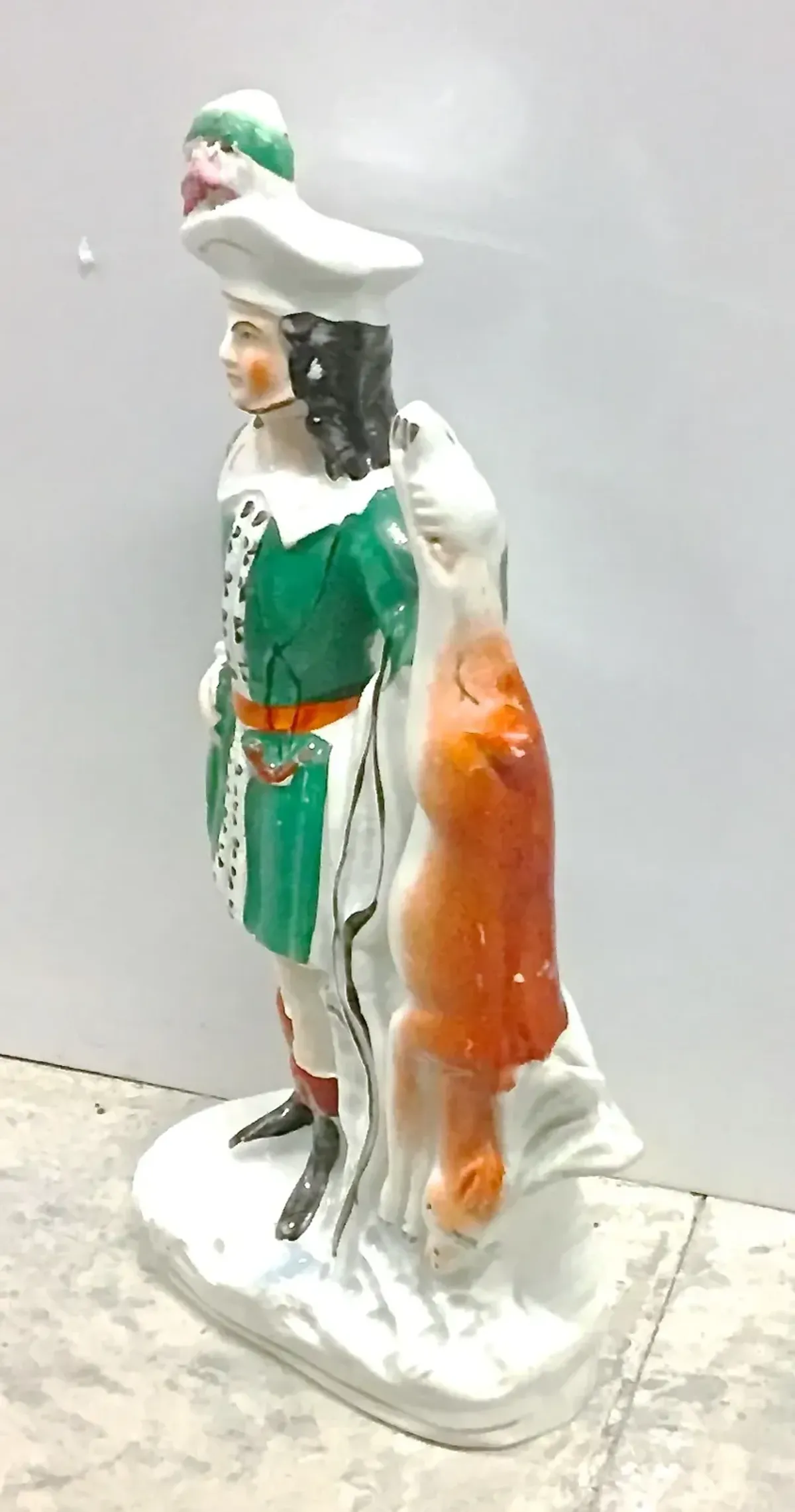 Staffordshire Hunter Figurine - Vermilion Designs - Green