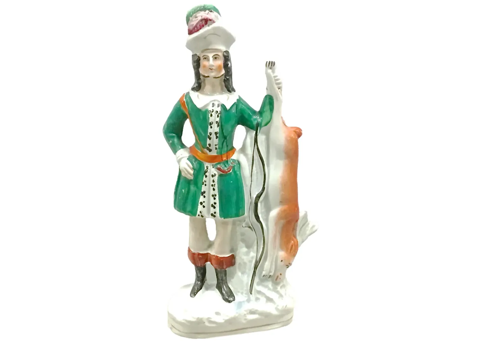 Staffordshire Hunter Figurine - Vermilion Designs - Green