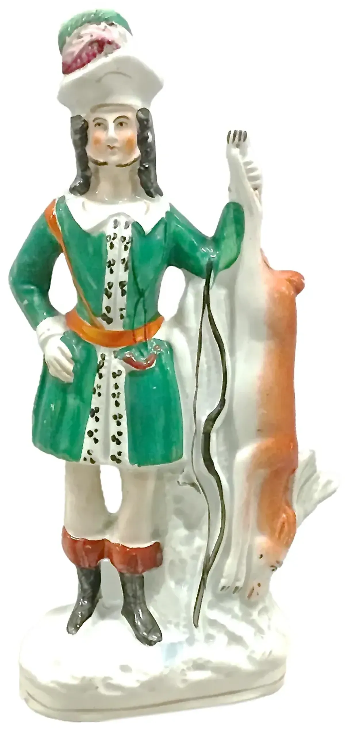 Staffordshire Hunter Figurine - Vermilion Designs - Green