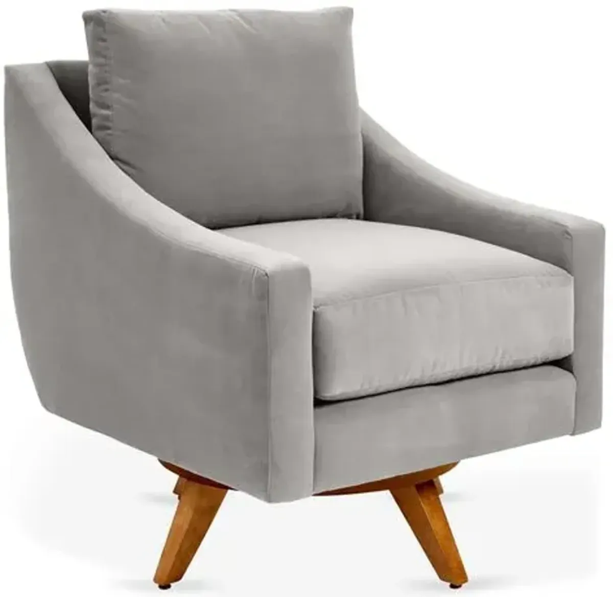 Nash Velvet Swivel Chair