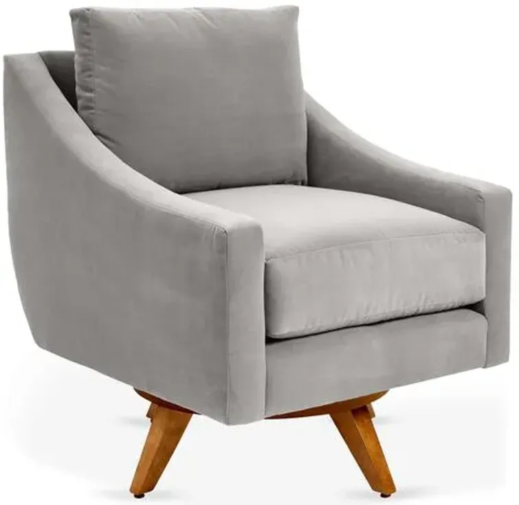 Nash Velvet Swivel Chair