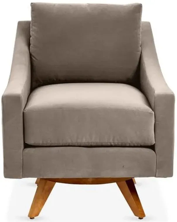 Nash Velvet Swivel Chair