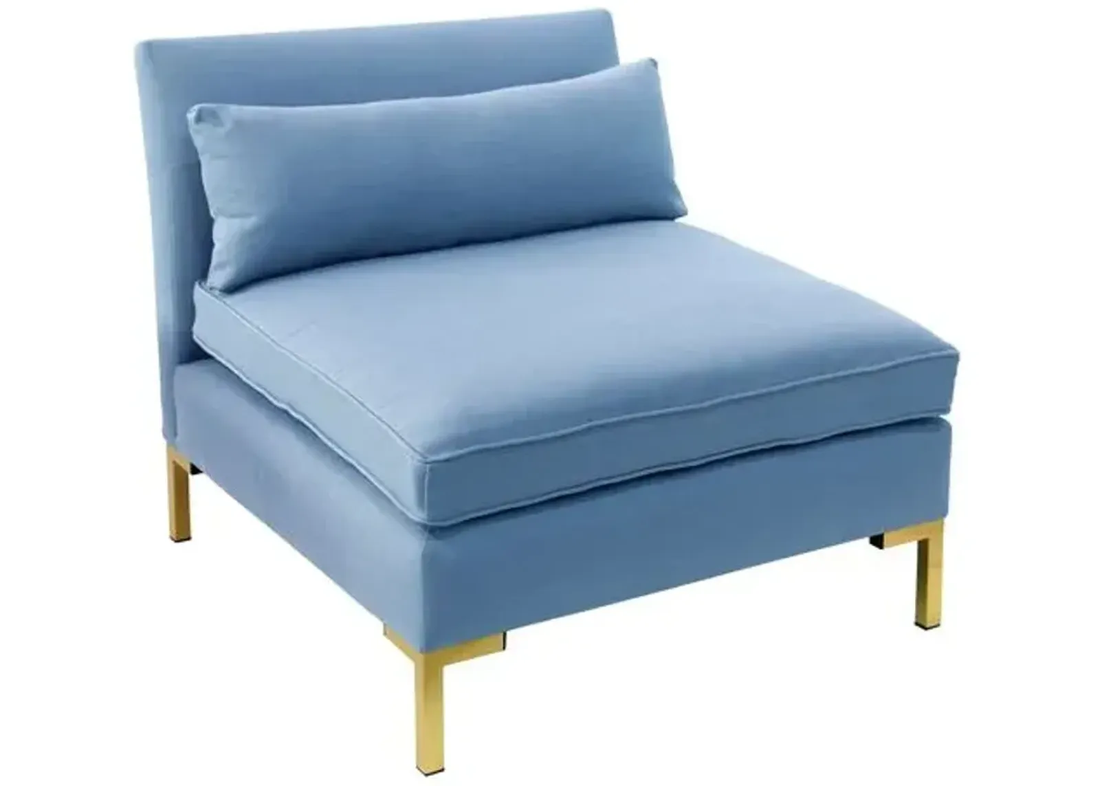 Marceau Slipper Chair - Handcrafted - Blue