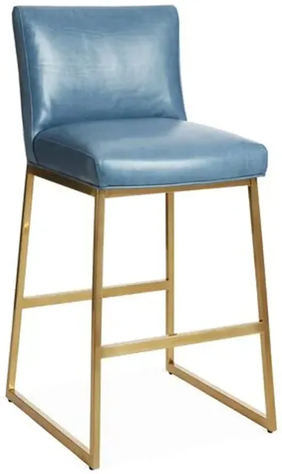 Hollas Barstool - Adriatic Leather - Massoud - Blue