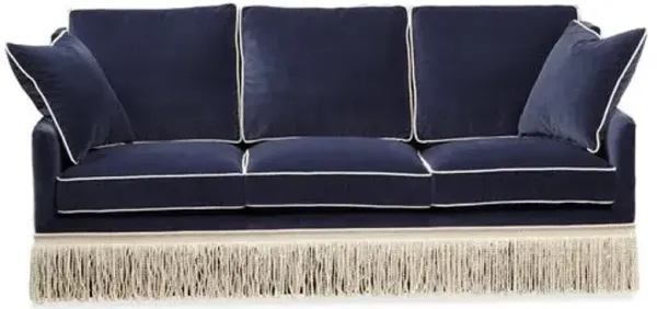 Portsmouth Fringe 3-Seat Sofa - Velvet