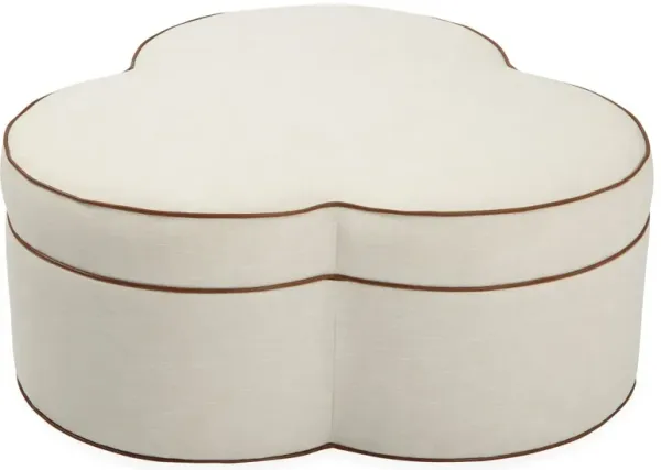 Portsmouth Upholstered Ottoman, Ivory Crypton