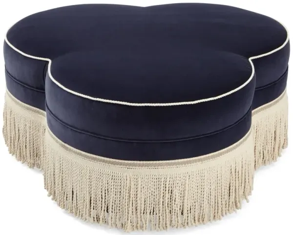 Portsmouth Ottoman, Navy Velvet