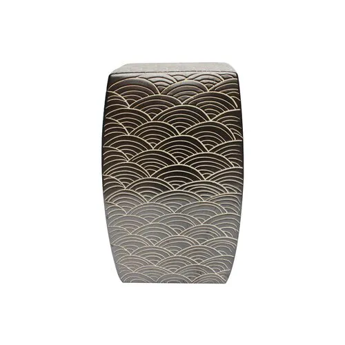 Sikora Garden Stool - Black/White