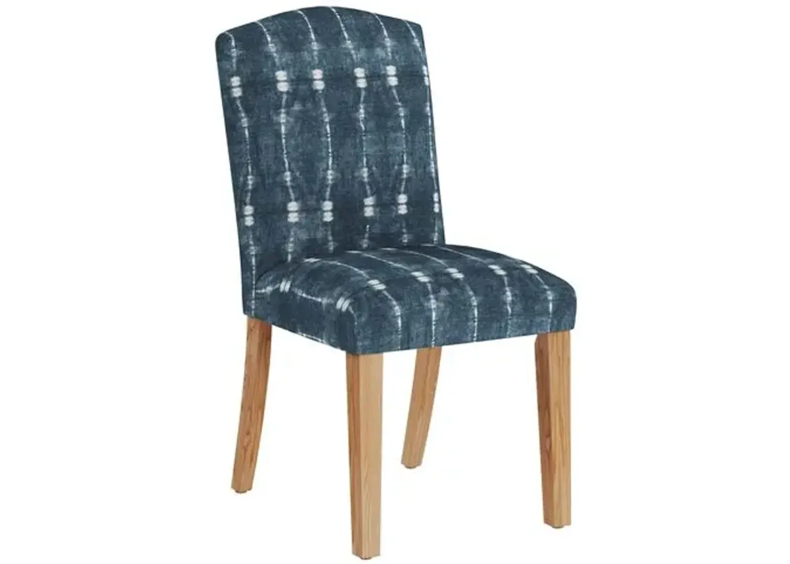 Marie Side Chair - Shibori - Handcrafted - Blue