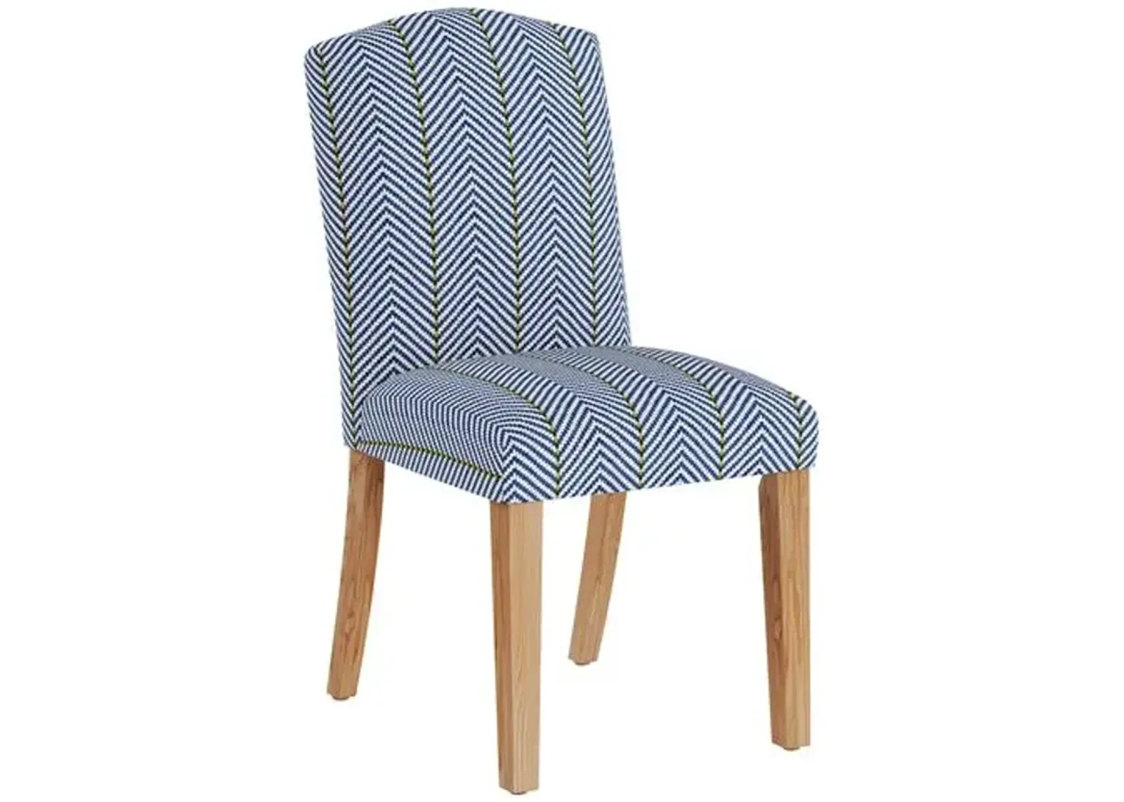 Marie Side Chair - Zig Zag - Handcrafted - Blue