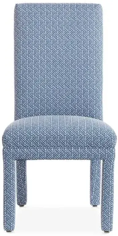 Monroe Side Chair - Navy Spot - Blue