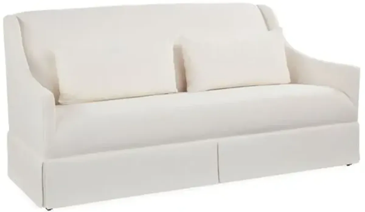 Dawes Skirted Sofa - Ivory Crypton