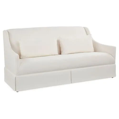 Dawes Skirted Sofa - Ivory Crypton