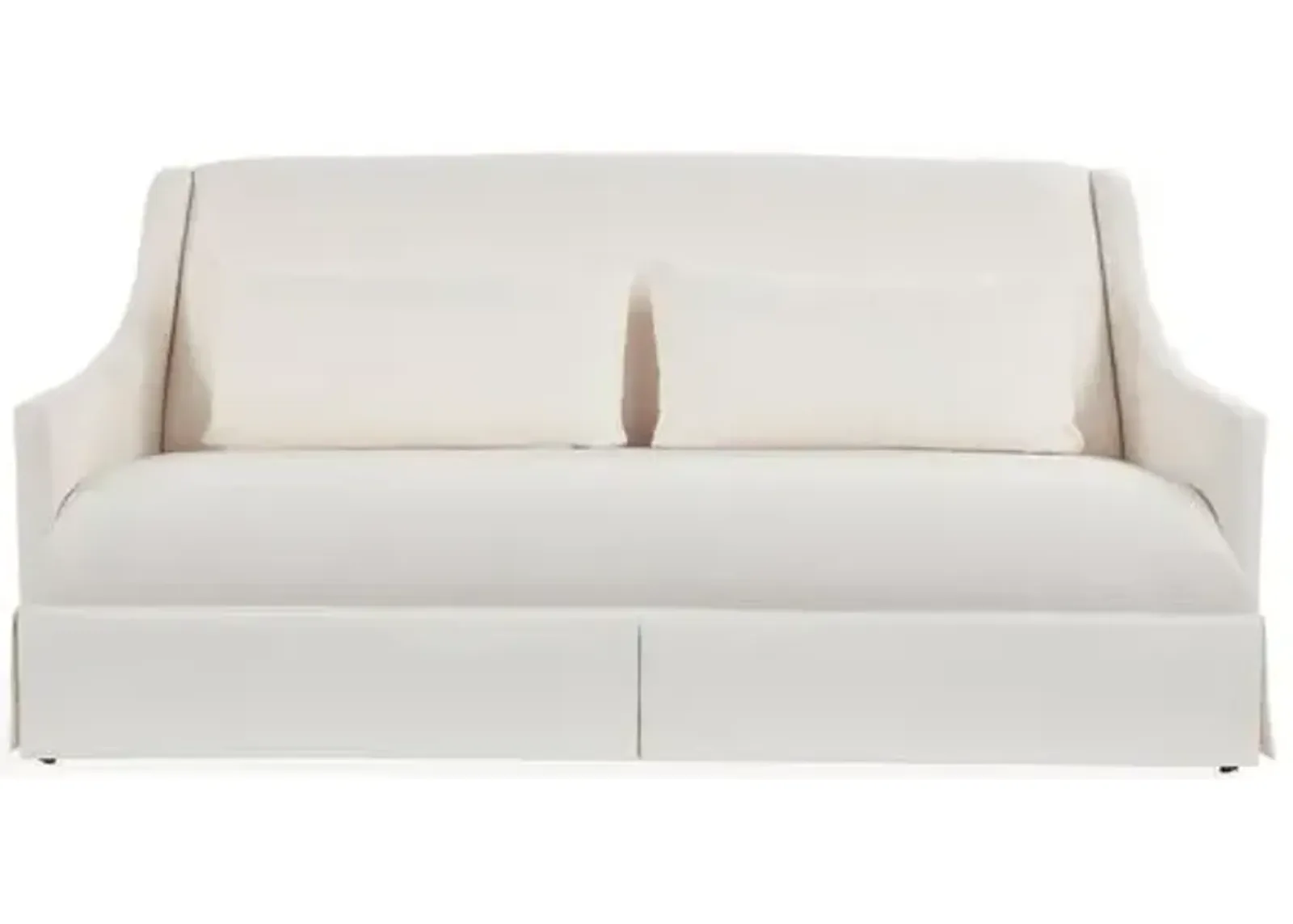 Dawes Skirted Sofa - Ivory Crypton