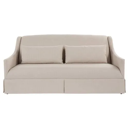 Dawes Skirted Sofa - Natural Crypton