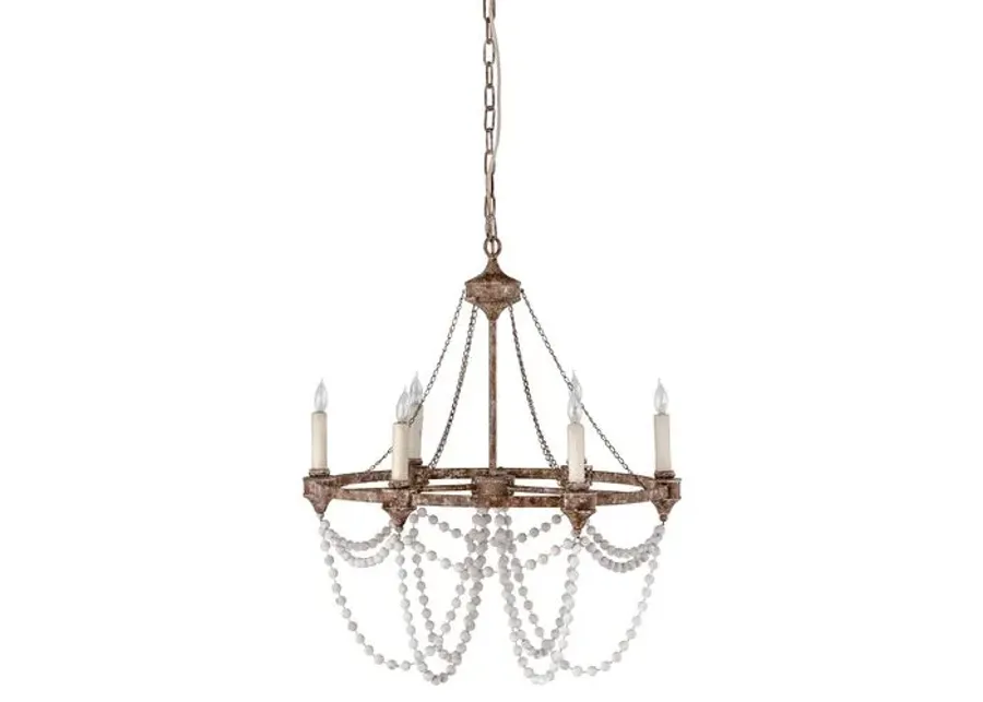 Nadia Chandelier - Rust Black/Whitewash - Gabby - Brown