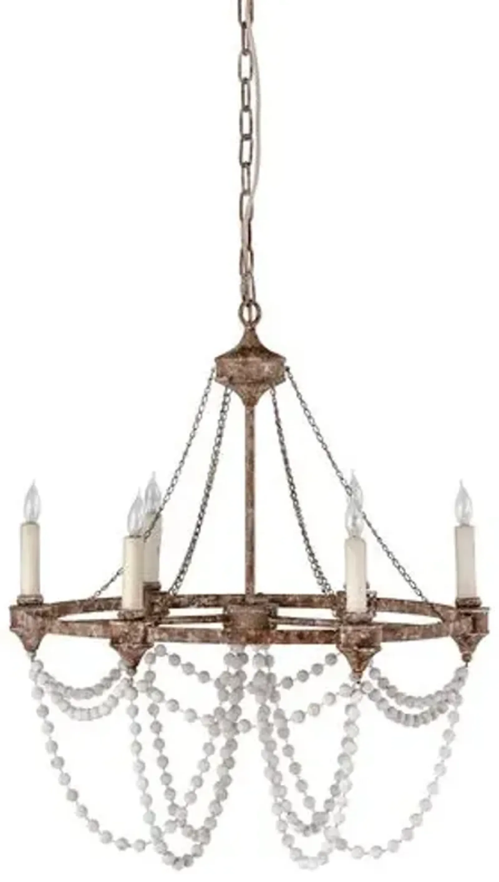 Nadia Chandelier - Rust Black/Whitewash - Gabby - Brown