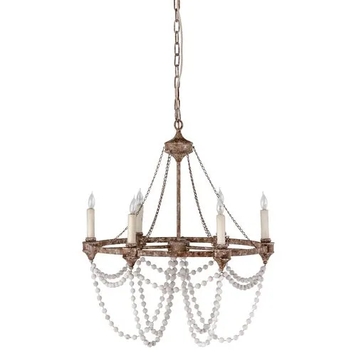 Nadia Chandelier - Rust Black/Whitewash - Gabby - Brown